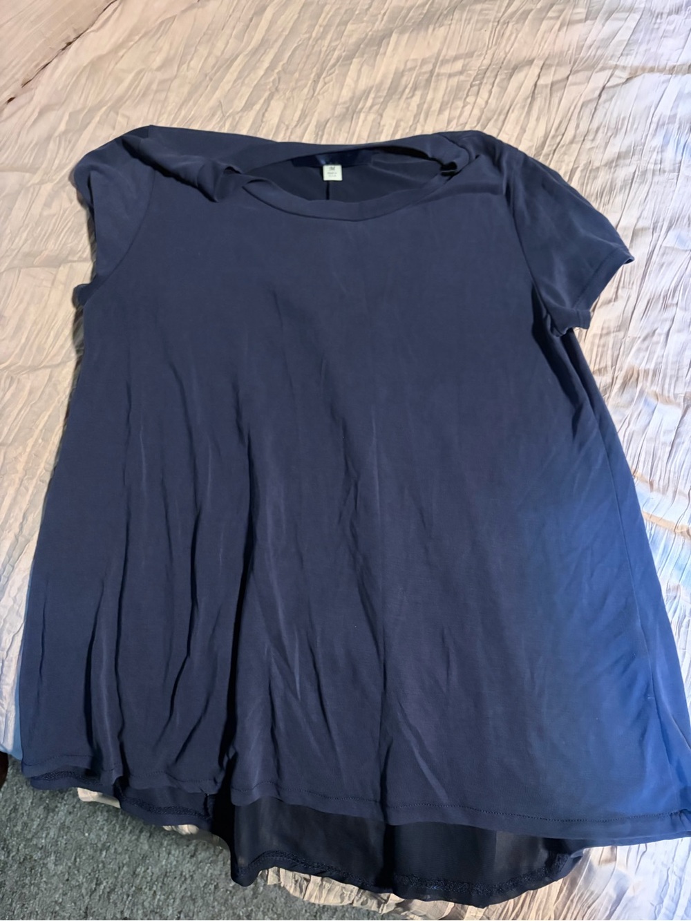 Source Unknown Navy Short Sleeve Swing Tee